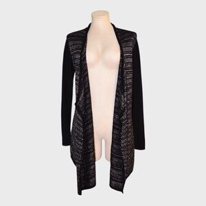 WHBM Lurex Draped Cardigan Cover-Up Sweater